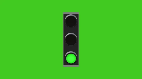 Animated traffic signal lights loop video Stock Footage 324112079