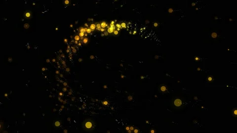 Animated trail of gold bokeh particles. Stock Footage 147988044