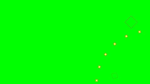Animated trail of golden stars moving on a vibrant green screen background Vídeos de archivo 340263316