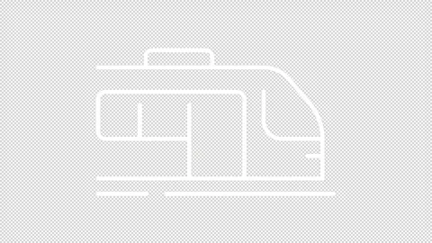 Animated train white line icon Stock Footage 321939372