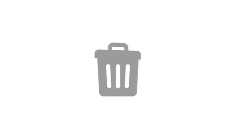 Animated Trash Bin on White Background – Recycling Concept Vidéo 296845802