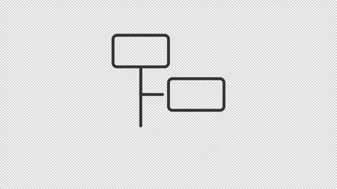 Animated tree structure line icon Stock Footage 335745677