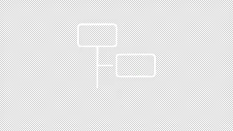 Animated tree structure white line icon Stock Footage 337773915