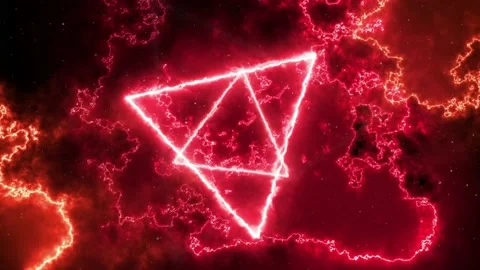 Animated Triangle Energy Star Object Sean 7 Stock Footage 154895548