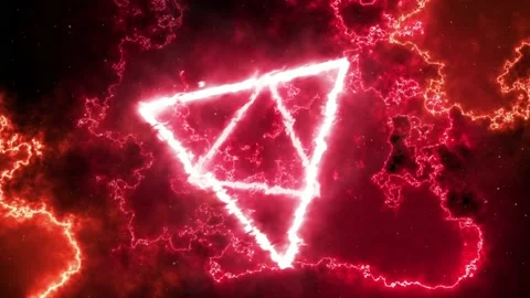 Animated Triangle Fire Star Object Sean 8 動画素材 154895599