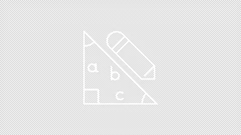 Animated triangle with pencil white line icon Stock Footage 340353724