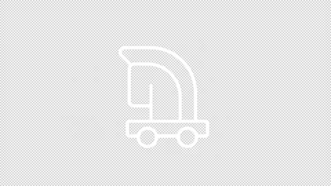 Animated trojan white line icon Stock Footage 220354927
