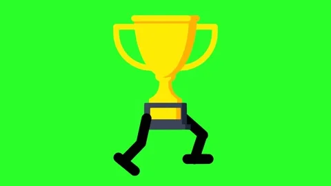 Animated Trophy Cup Running Symbolizing Victory, Motivation, and Accomplishment 库存影片 316901832