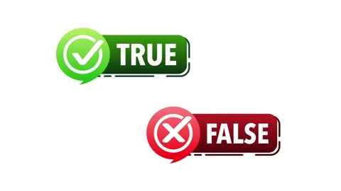 Animated true and false buttons with checkmark and cross Stock Footage 318170595