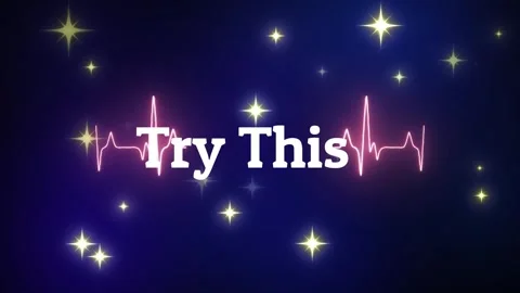 Animated try this text overlay with glowing heartbeat rhythm Vídeo Stock 338382157