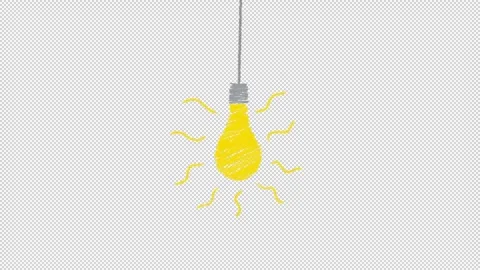 Animated turning on of a light bulb. Stock Footage 291059739
