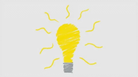 Animated turning on of a light bulb. Stock Footage 291059987