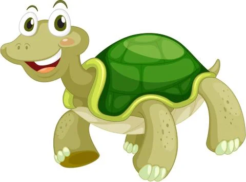 Animated turtle Illustrazione stock
