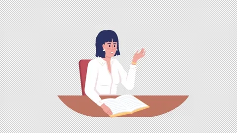 Animated tutor character Stock Footage 226939010