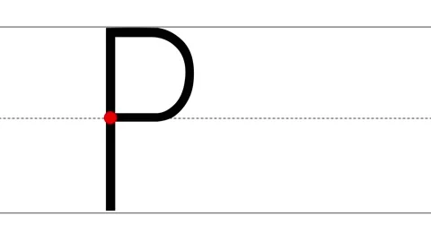Animated tutorial to writing uppercase and lowercase letter R 스톡 동영상 233667829