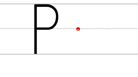 Animated tutorial to writing uppercase and lowercase letter P 스톡 동영상 233667842