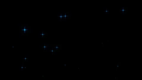 Animated Twinkling Blue Star Particles Moving on Black Background Stock Footage 337169709
