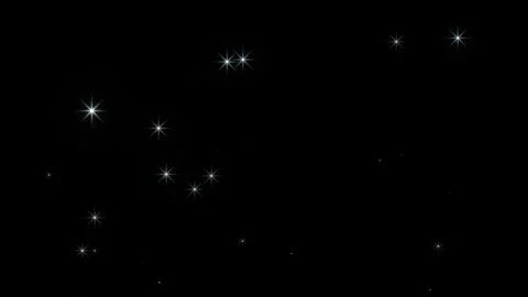 Animated Twinkling White Star Particles on Black Background Stock Footage 337169699