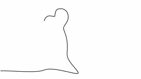 Animated two hearts with continuous lines Stock Footage 300531025