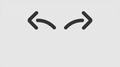 Animated two way direction indicator line icon Stock Footage 337776120