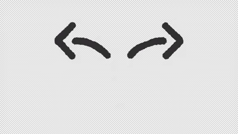 Animated two way direction indicator charcoal stroke icon Stock Footage 340285247