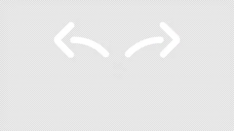 Animated two way direction indicator white line icon Stock Footage 342242900
