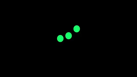 Animated Typing Chat Bubble Dots on Black Background 库存影片 334358386