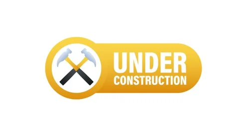 Animated under construction sign with tools Stock Footage 337967815