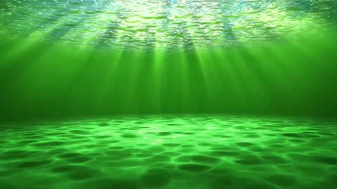 Animated underwater sunlight rays on green screen Stock Footage 315152109