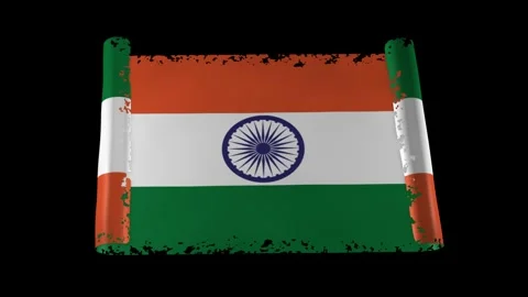 Animated Unfurling of Indian National Stock Video Pond5