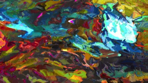 Animated Unique Abstract Scenic Space Stock Footage 149987661