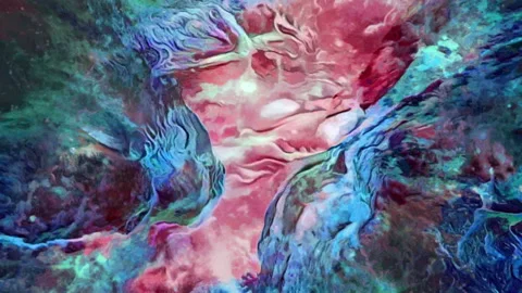 Animated Unique Abstract Scenic Space Stock Footage 149987919