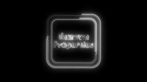 Animated unknown properties logo with neon glow effect on a black background Stock Footage 308458530