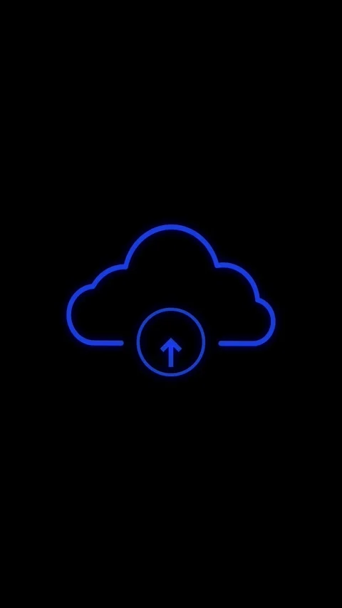 Animated Upload gradient ui icon. Data storage in cloud. Wireless share. Se.. Stock-Footage 322966625