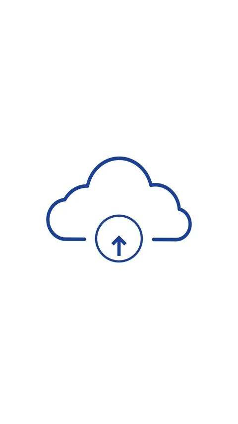 Animated upload gradient ui icon. Data storage in cloud. Wireless share. Se.. Stock-Footage 322966667