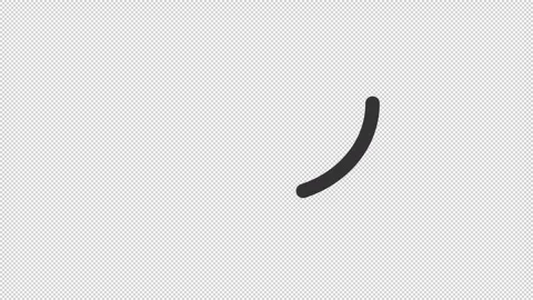 Animated upward curve movement of guided pathway line icon Video stock 337776091