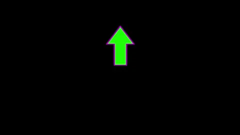 Animated upward moving arrow on black background. Swipe up animation Stock Footage 290014832