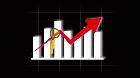 Animated upward trending growth chart business finance statistics data grap.. Stock Footage 321444789