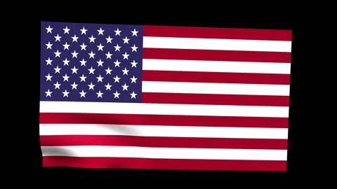 Animated Usa Flag Alpha Vídeo Stock 94353798