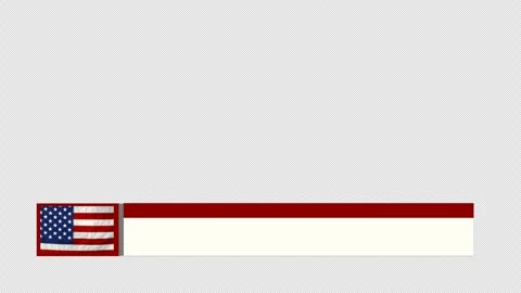 Animated USA Flag lower third with alpha channel. Stock Footage 329435383