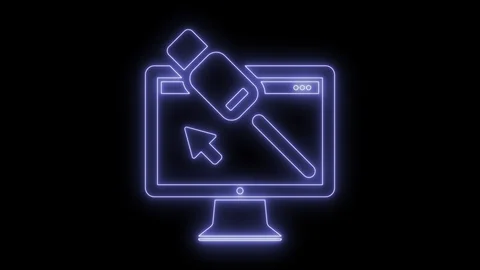 Animated usb computer cable icon 4K Stock Footage 104018479