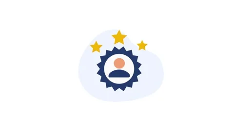 Animated User Rating Icon with Three Stars Vídeos de archivo 340283407