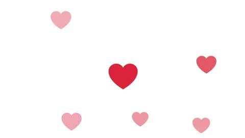 Animated Valentines Day Motion Background - Lots Of Red Hearts Stock Footage 142510406