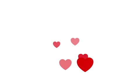 Animated Valentines Day Motion Background - Lots Of Red Hearts Stock Footage 142510415