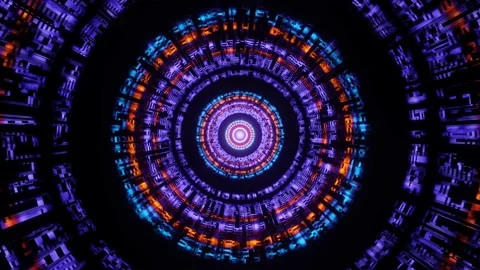 Animated Varicolored Coming Through 4k uhd 3d rendering vj loop Stock Footage 141380535