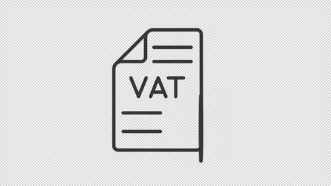 Animated VAT line icon Stock Footage 333748854