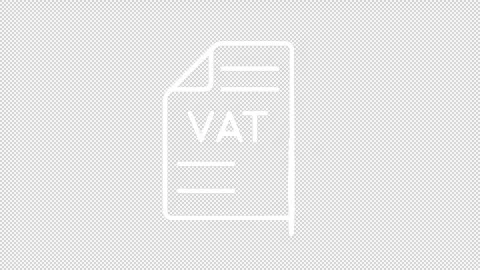 Animated VAT white line icon Stock Footage 335745212