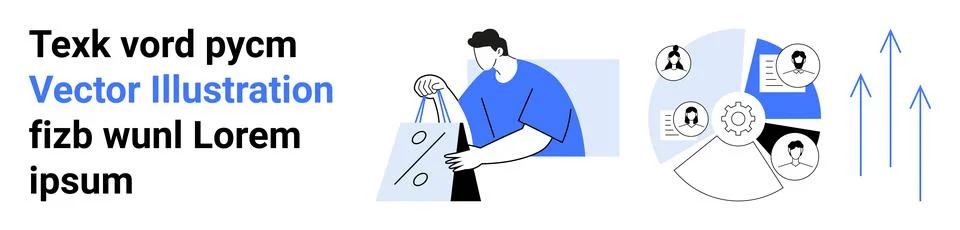 Animated Vector Depicting Collaborative Projects and Business Growth Concep.. Stock Illustration