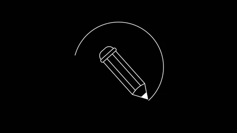 Animated vector pencil Stock Footage 167329904