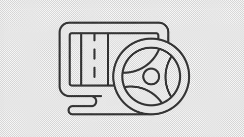 Animated vehicle simulation icon Stock Footage 305458746